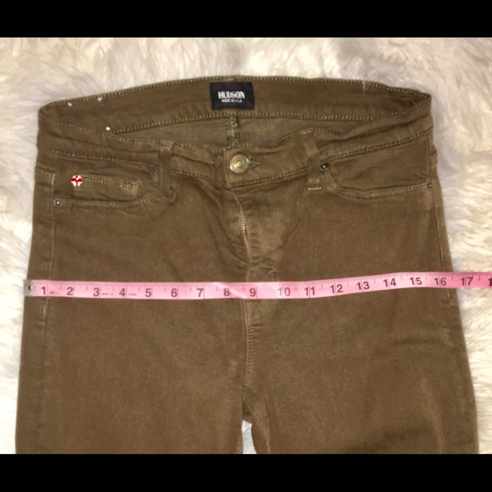 HUDSON SUPER SKINNY JEANS: “Nico”/Midrise/Olive - Picture 4 of 8